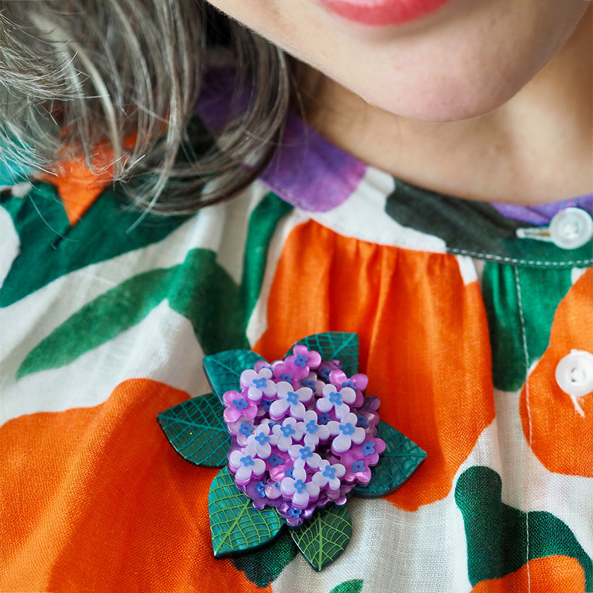 Erstwilder x Jocelyn Proust Heavenly Hydrangea Brooch with Gift Box