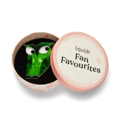 Erstwilder "Herb's Hot Hoot" Owl Brooch with Gift Box ~Designed in Melbourne~