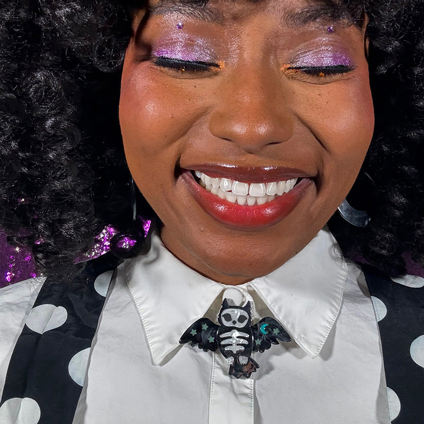 Erstwilder Hoot and Haunt Owl Glow in the Dark Brooch Designed in Australia