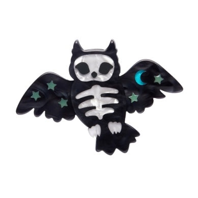 Erstwilder Hoot and Haunt Owl Glow in the Dark Brooch Designed in Australia