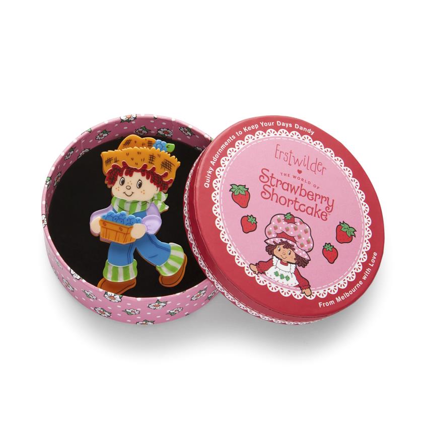 Erstwilder Huckleberry Pie Brooch with Gift Box  ~The World of Strawberry Shortcake~