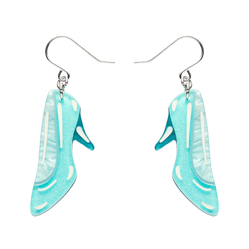 Erstwilder "If the Shoe Fits" Princess Slippers Drop Pierced Earrings with Gift Box