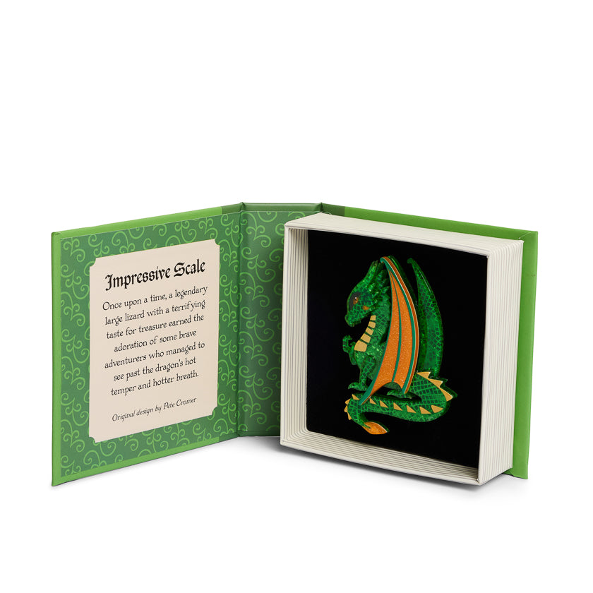 Erstwilder x Pete Cromer Impressive Scale Dragon Brooch ~ Fairy Tales Part 2 Collection ~