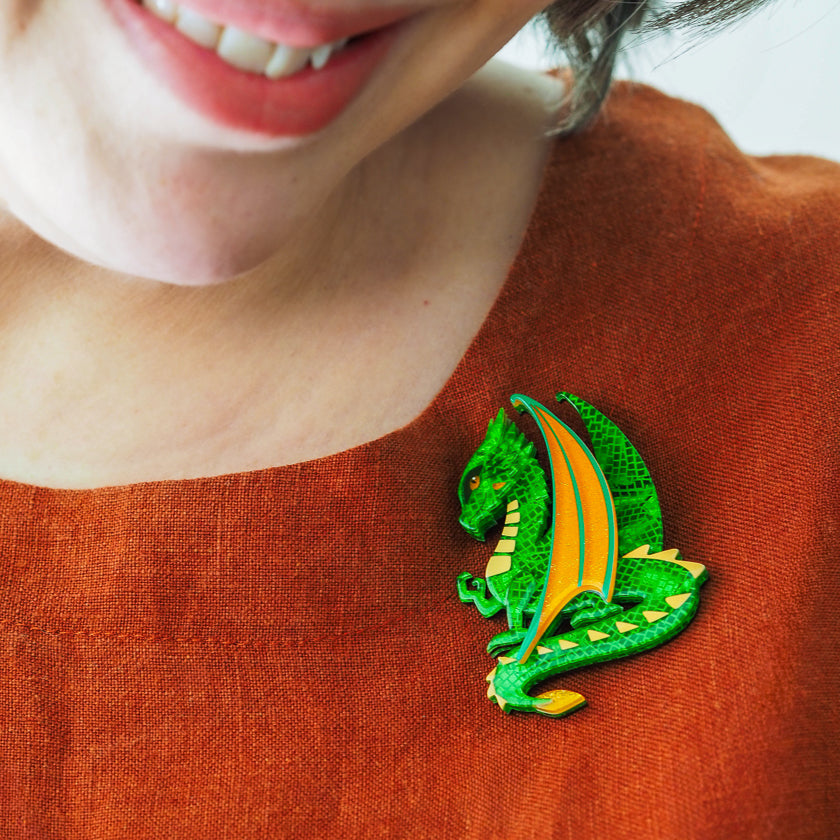 Erstwilder x Pete Cromer Impressive Scale Dragon Brooch ~ Fairy Tales Part 2 Collection ~