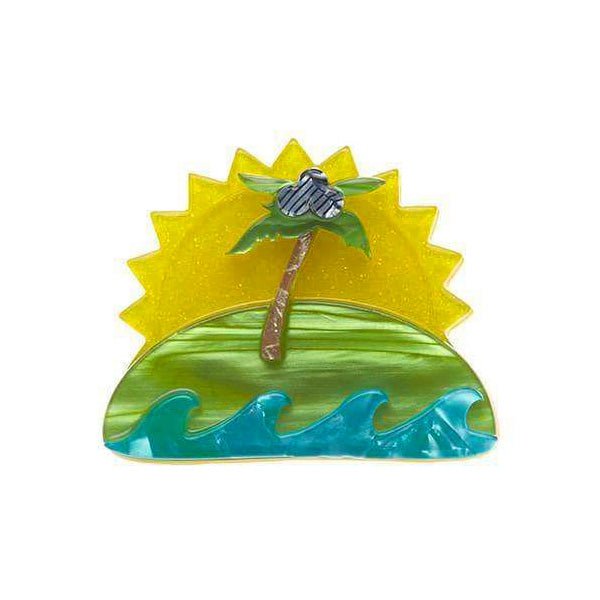 Erstwilder "Island in the Sun" Brooch with Gift Box