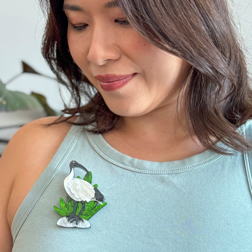 Erstwilder Izzy the Ibis Brooch ~Australiana 2025 Collection~