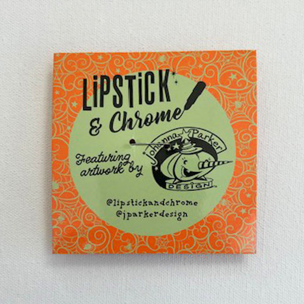 Johanna Parker x Lipstick & Chrome Jolly Jack Pumpkin Stack Halloween Brooch