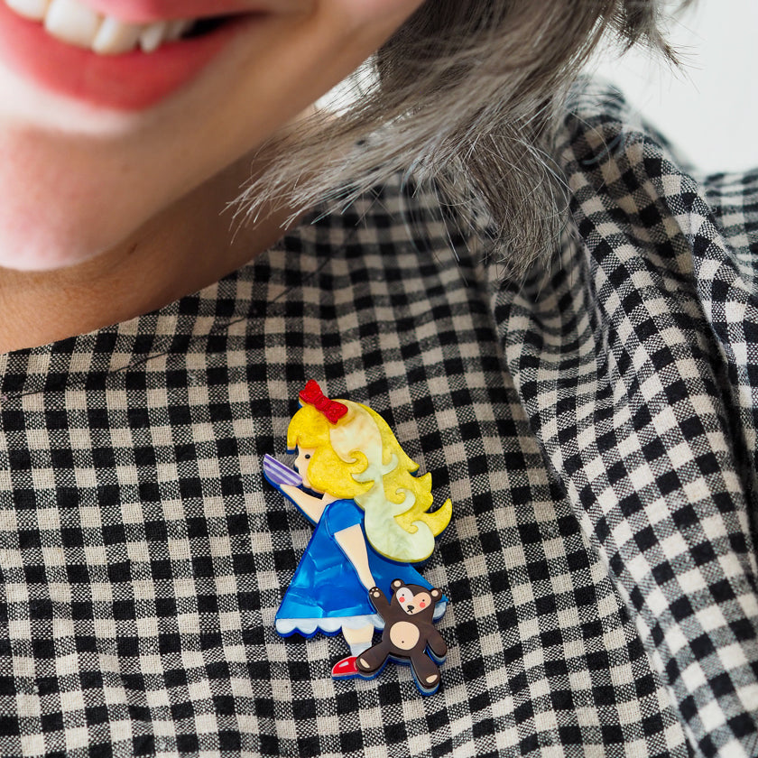 Erstwilder x Pete Cromer Just Right Goldilocks Brooch ~ Fairy Tales Part 2 Collection ~