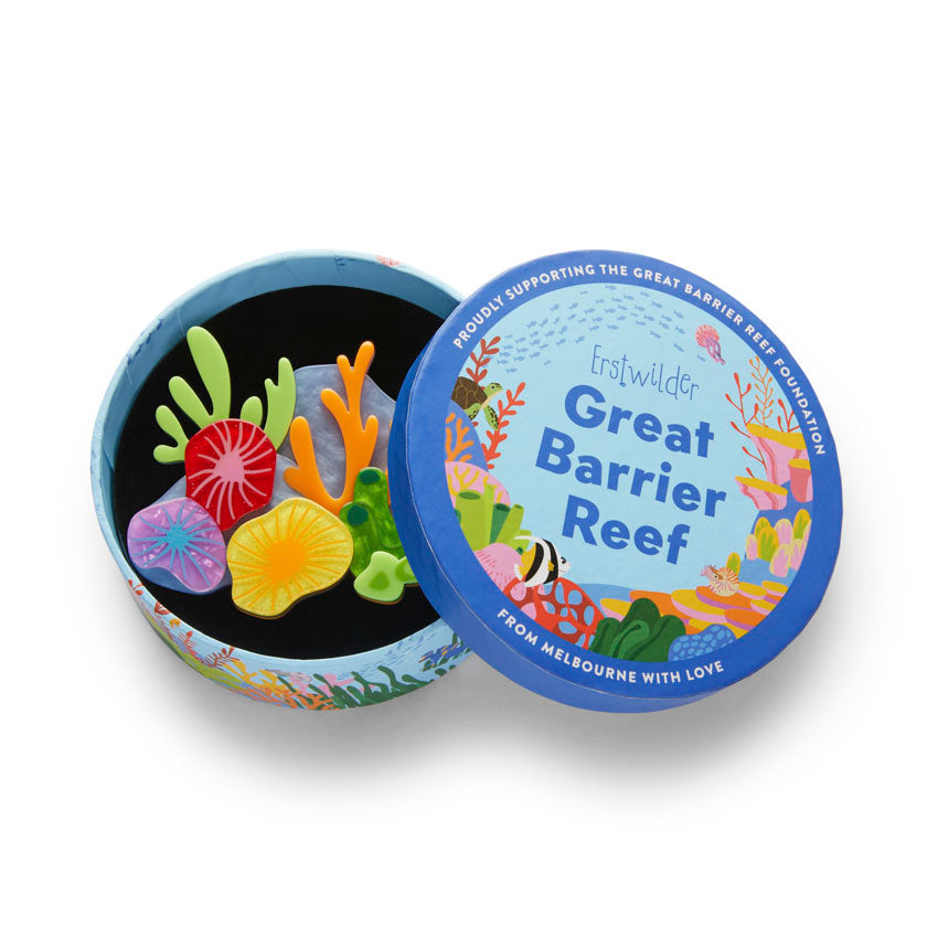 Erstwilder Kaleidoscopic Coral Brooch with Gift Box  ~Great Barrier Reef Collection~