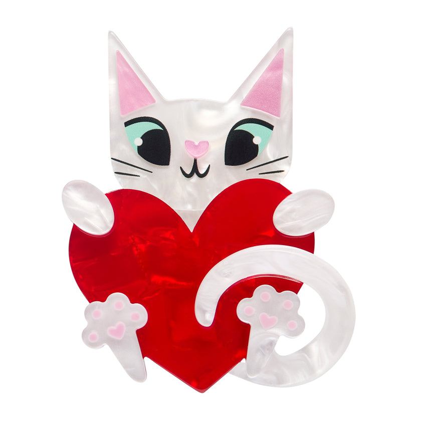 Erstwilder Kalila Kitty Cat Brooch ~Sweet Valentine Collection~