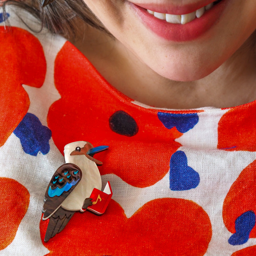 Erstwilder Kip the Kookaburra Brooch ~Merry Menagerie Collection~