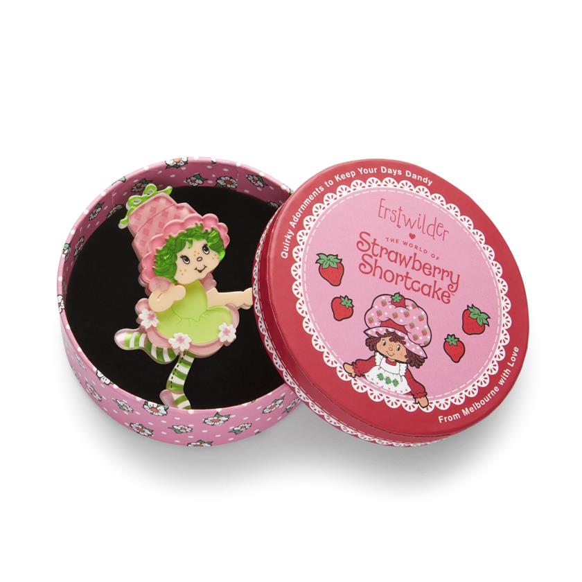 Erstwilder Lime Chiffon Brooch with Gift Box ~The World of Strawberry Shortcake~