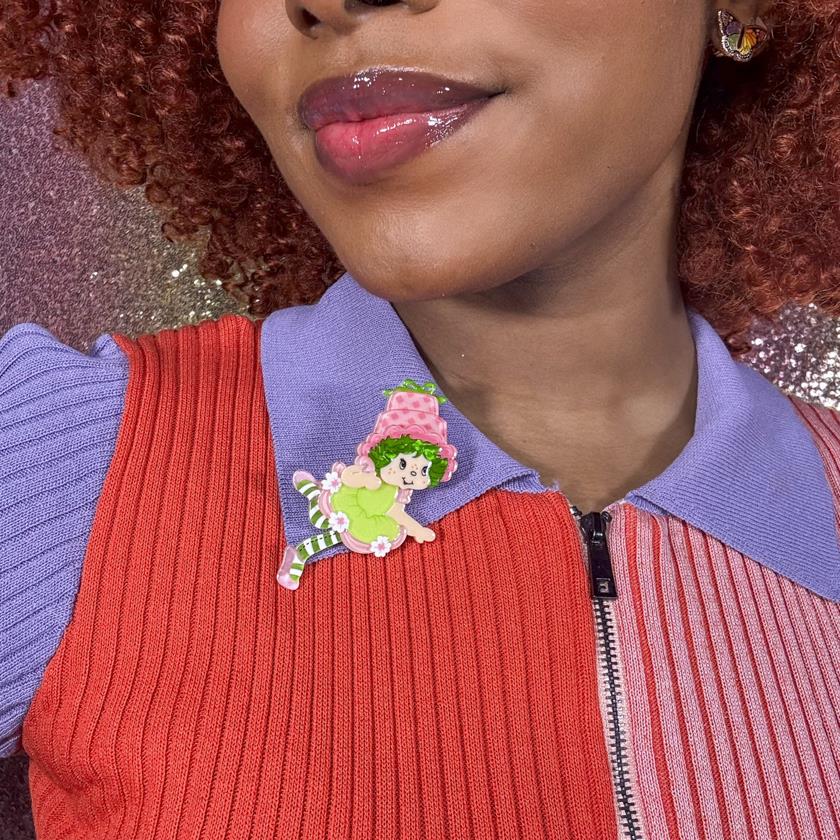 Erstwilder Lime Chiffon Brooch with Gift Box ~The World of Strawberry Shortcake~