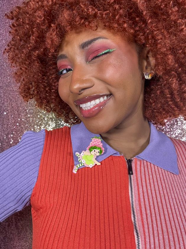 Erstwilder Lime Chiffon Brooch with Gift Box ~The World of Strawberry Shortcake~