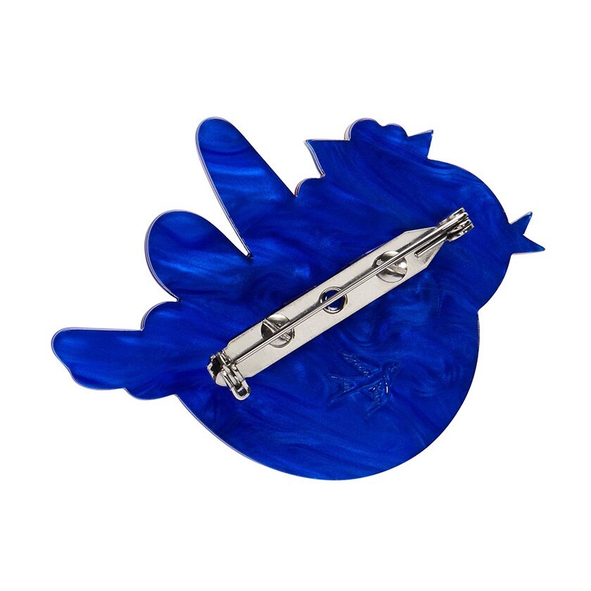 Erstwilder "Love's Offspring" Blue Swallow Brooch with Gift Box ~Designed in Melbourne~