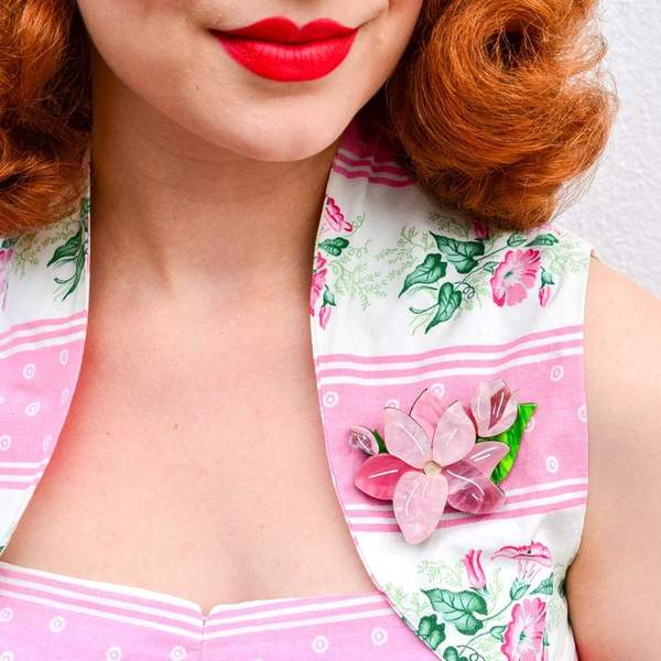 Erstwilder "Magnificent Magnolia" Flower Brooch Designed in Melbourne, Australia