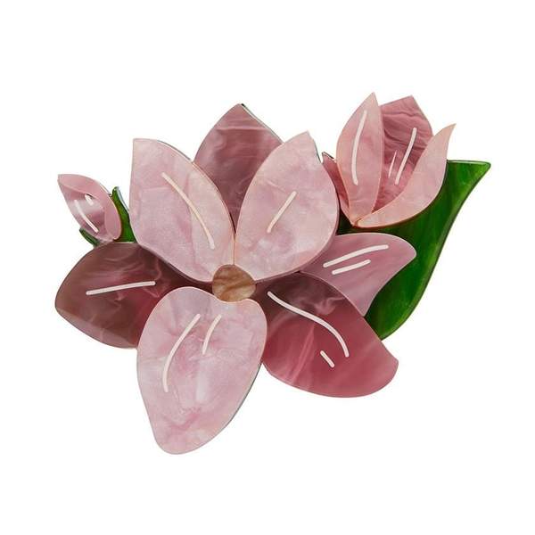 Erstwilder "Magnificent Magnolia" Flower Brooch Designed in Melbourne, Australia