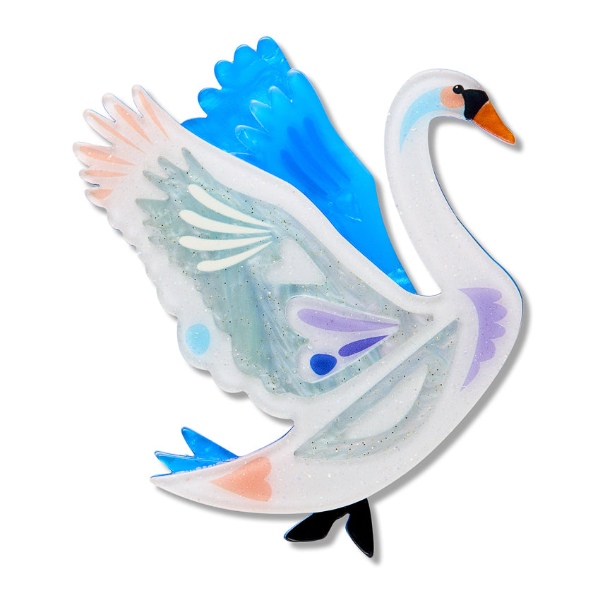 Erstwilder x Pete Cromer Maiden Curse Swan Brooch ~ Fairy Tales Part 2 Collection ~