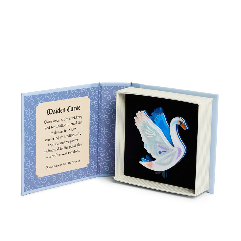 Erstwilder x Pete Cromer Maiden Curse Swan Brooch ~ Fairy Tales Part 2 Collection ~