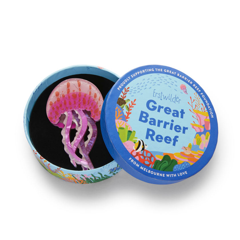 Erstwilder Mauve Stinger Jellyfish Brooch with Gift Box  ~Great Barrier Reef Collection~