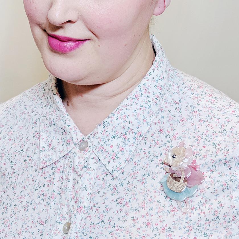 Erstwilder "Mrs. Tittlemouse" Beatrix Potter Brooch with Gift Box