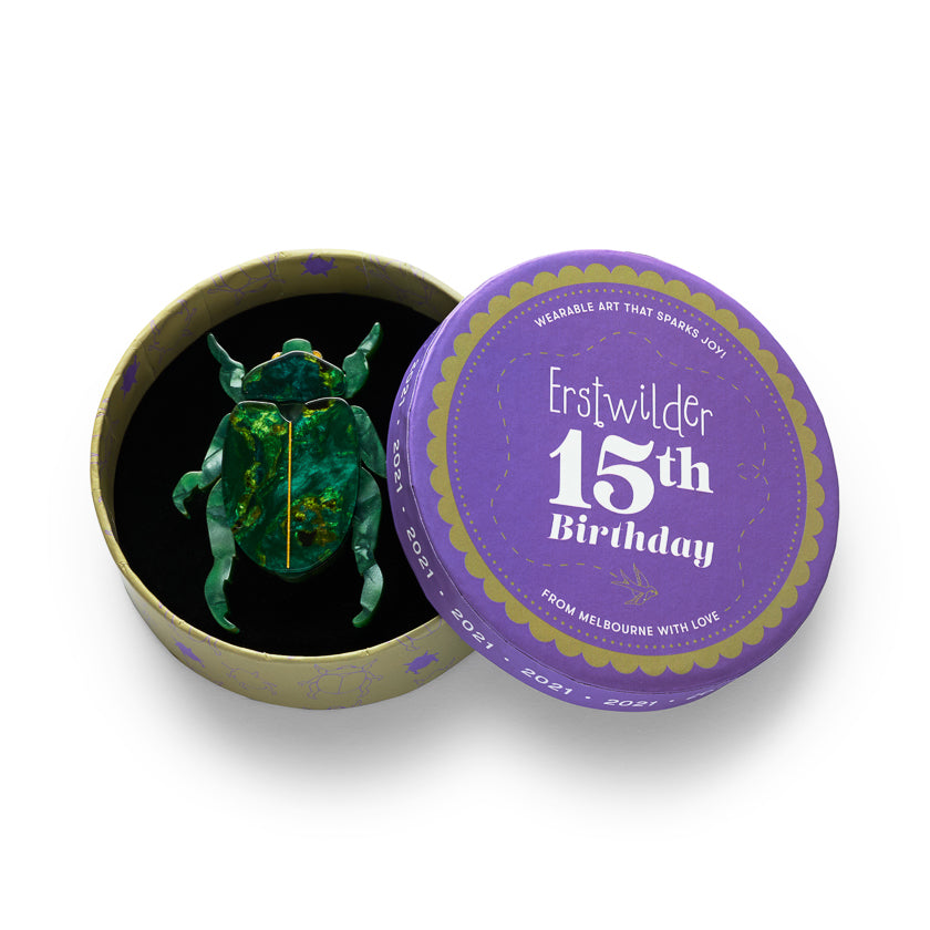 Erstwilder Nature's Noel Beetle Brooch ~15th Birthday Fan Favorites Collection~