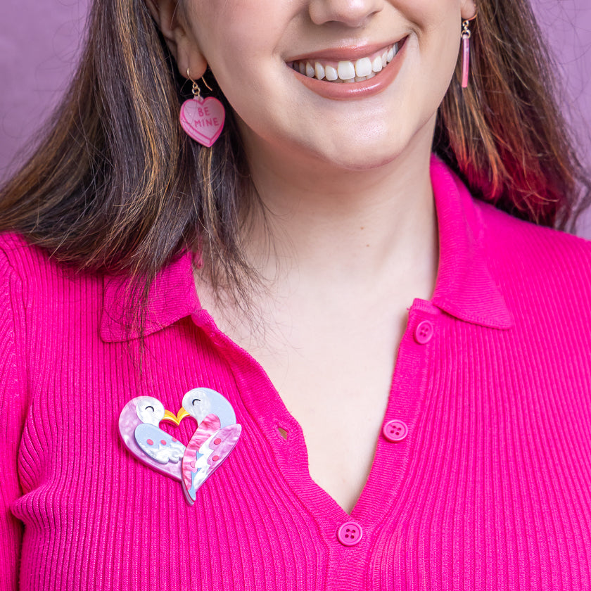 Erstwilder Nestled in Love Birds Brooch ~Sweet Valentine Collection~