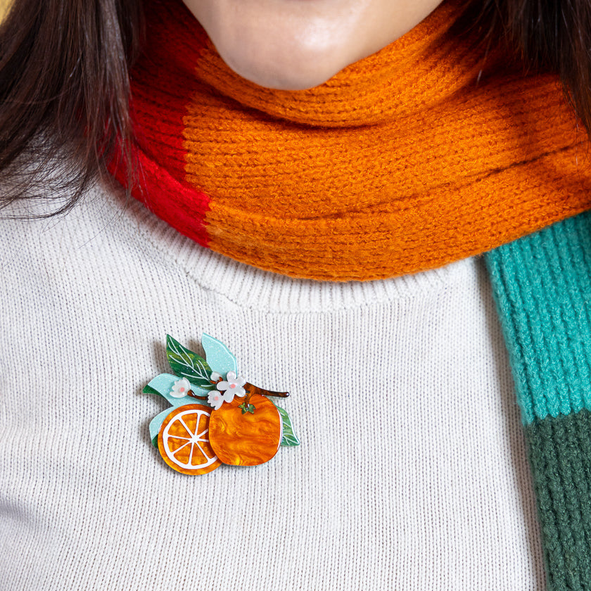 Erstwilder Orange Crush Citrus Brooch ~15th Birthday Fan Favorites Collection~