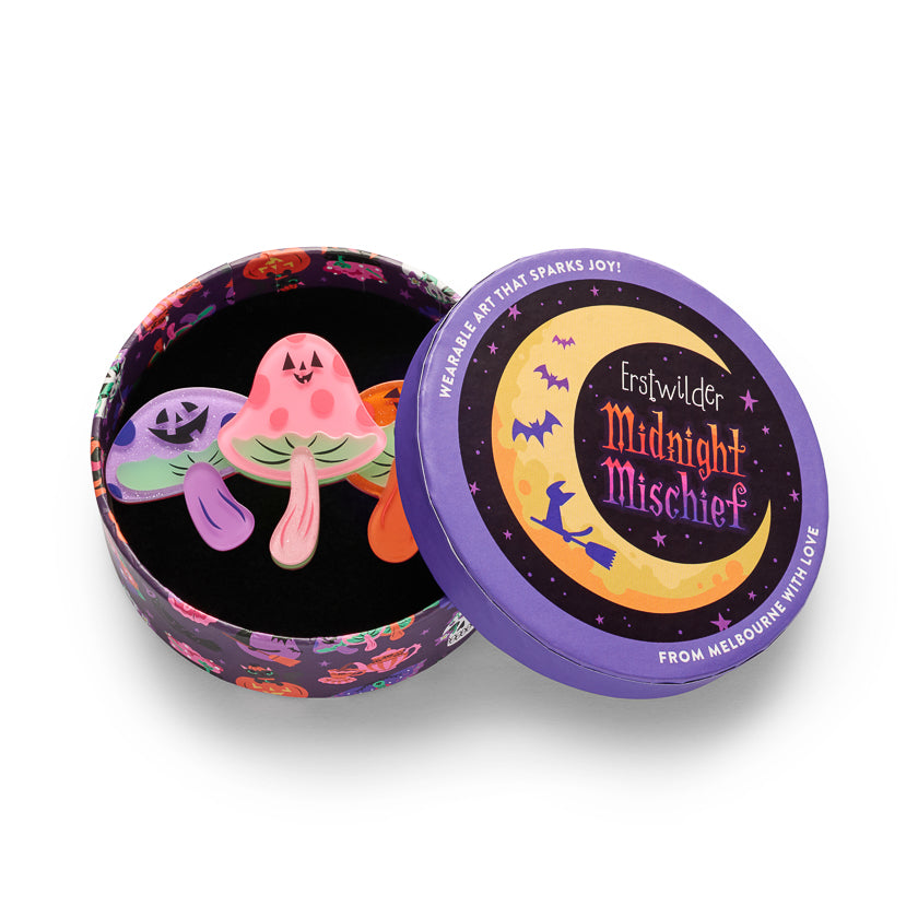 Erstwilder Out of the Shadows Mushroom Brooch ~2026 Midnight Mischief Collection~