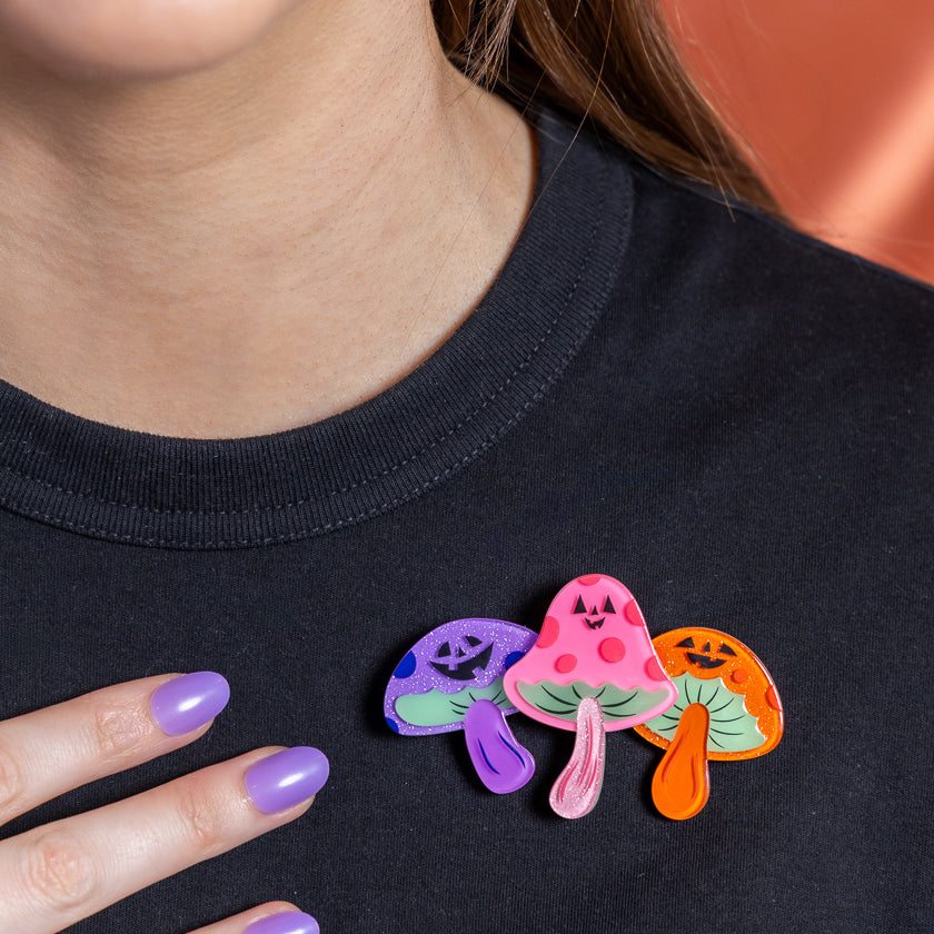 Erstwilder Out of the Shadows Mushroom Brooch ~2026 Midnight Mischief Collection~