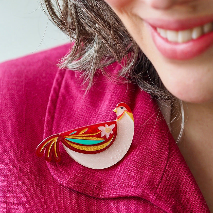 Erstwilder Partridge Perfection Holiday Brooch ~Merry Kitschmas Collection~