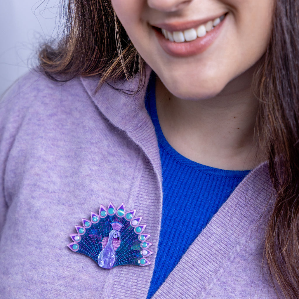 Erstwilder Penelope Peacock Brooch *EXCLUSIVE BONUS GIFT WITH PURCHASE*