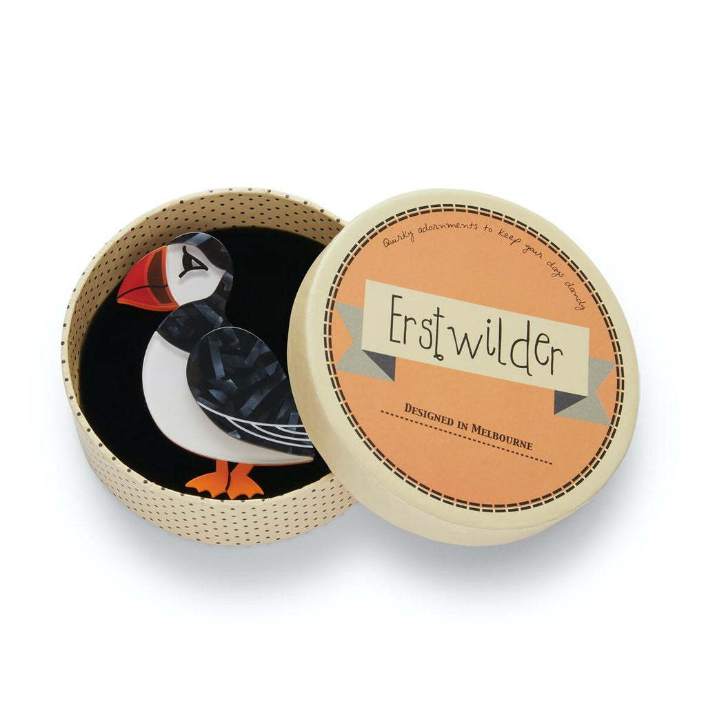 Erstwilder "Piccolo Puffin" Brooch with Gift Box