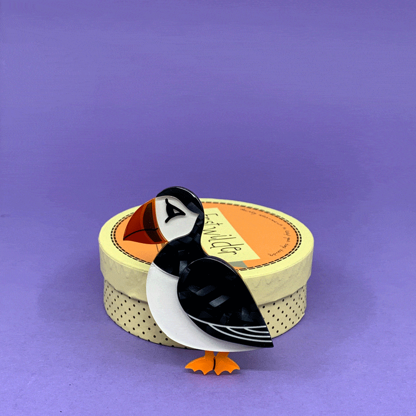 Erstwilder "Piccolo Puffin" Brooch with Gift Box