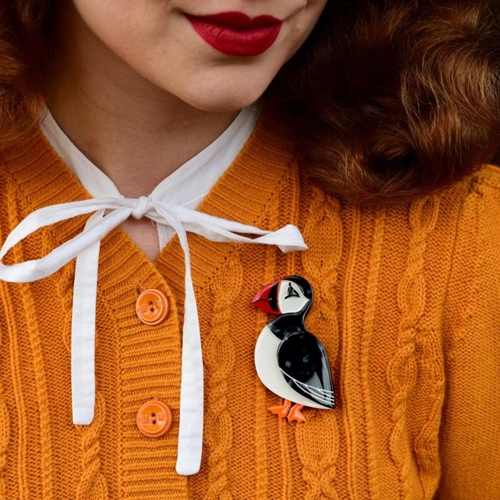 Erstwilder "Piccolo Puffin" Brooch with Gift Box