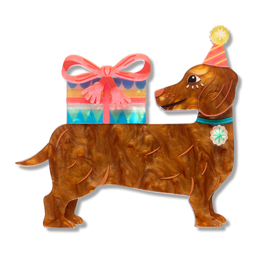 Erstwilder Present Company Dachshund Dog Brooch ~2026 Celebrations Collection~