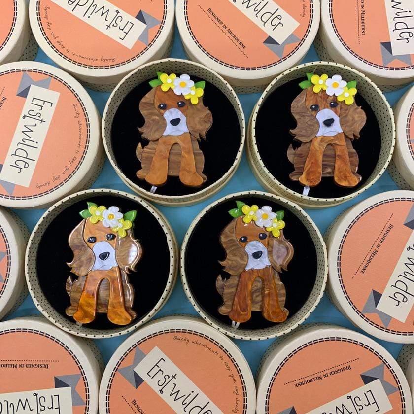 Erstwilder "Puppy Love" Dog Brooch Designed in Melbourne, Australia