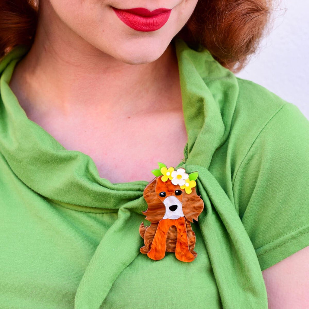 Erstwilder "Puppy Love" Dog Brooch Designed in Melbourne, Australia