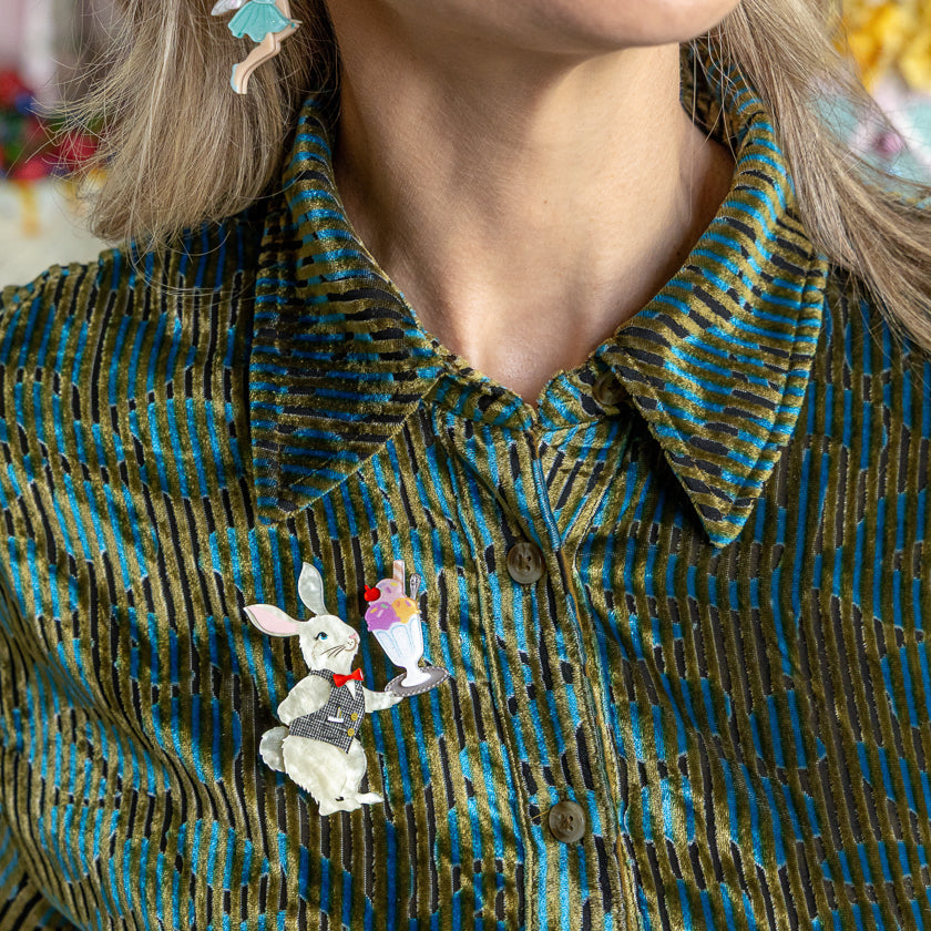 Erstwilder x Fleur Harris Rabbit Waiter Brooch ~ The Magic Faraway Tree 2026 Collection ~