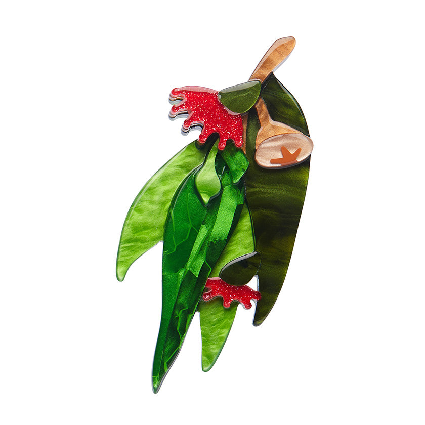 Erstwilder Red Gum Blossom Flower Brooch ~Australiana Collection~