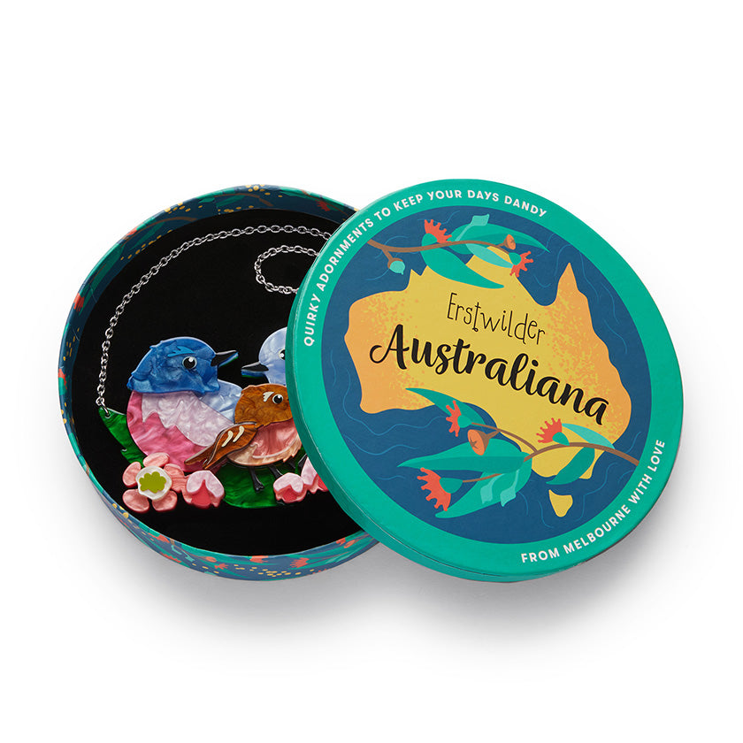 Erstwilder Rockin' Robins Birds & Flowers Necklace with Gift Box