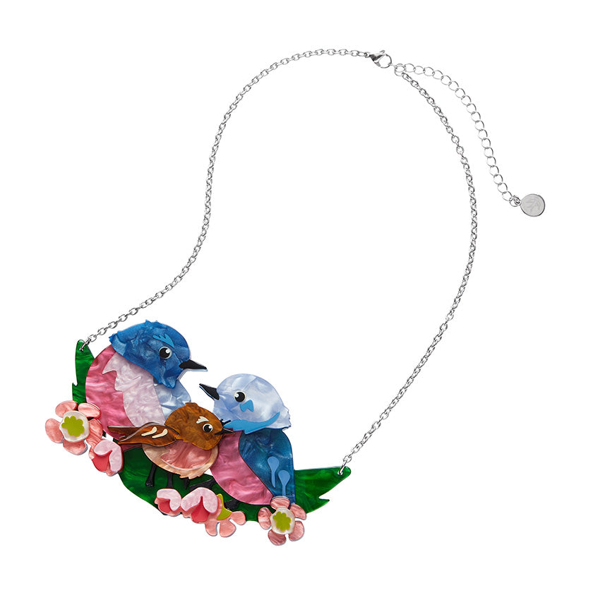 Erstwilder Rockin' Robins Birds & Flowers Necklace with Gift Box