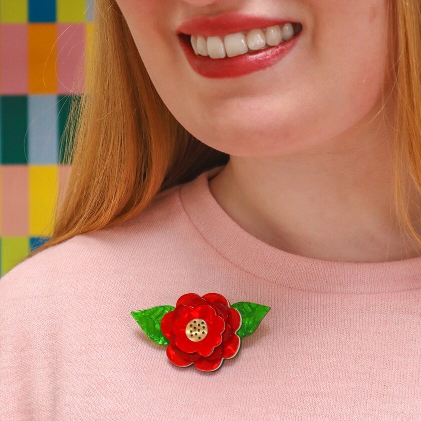Erstwilder "Rosalita" Flower Brooch with Gift Box ~Designed in Melbourne~