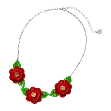 Erstwilder "Rosalita's Garden" Floral Necklace with Gift Box