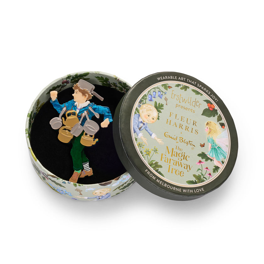 Erstwilder x Fleur Harris Saucepan Man Brooch ~ The Magic Faraway Tree 2026 Collection ~
