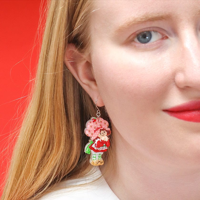 Erstwilder "Simple Strawberry Pleasures" Drop Pierced Earrings with Gift Box