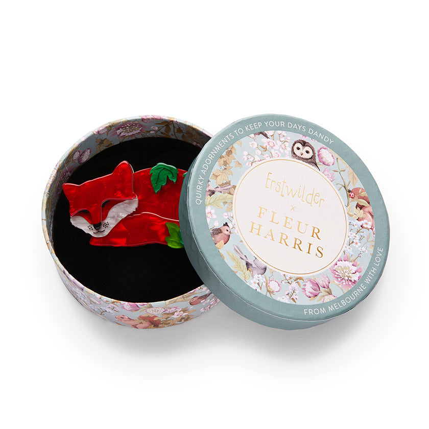 Erstwilder x Fleur Harris Snoozing Fox Brooch Designed in Melbourne