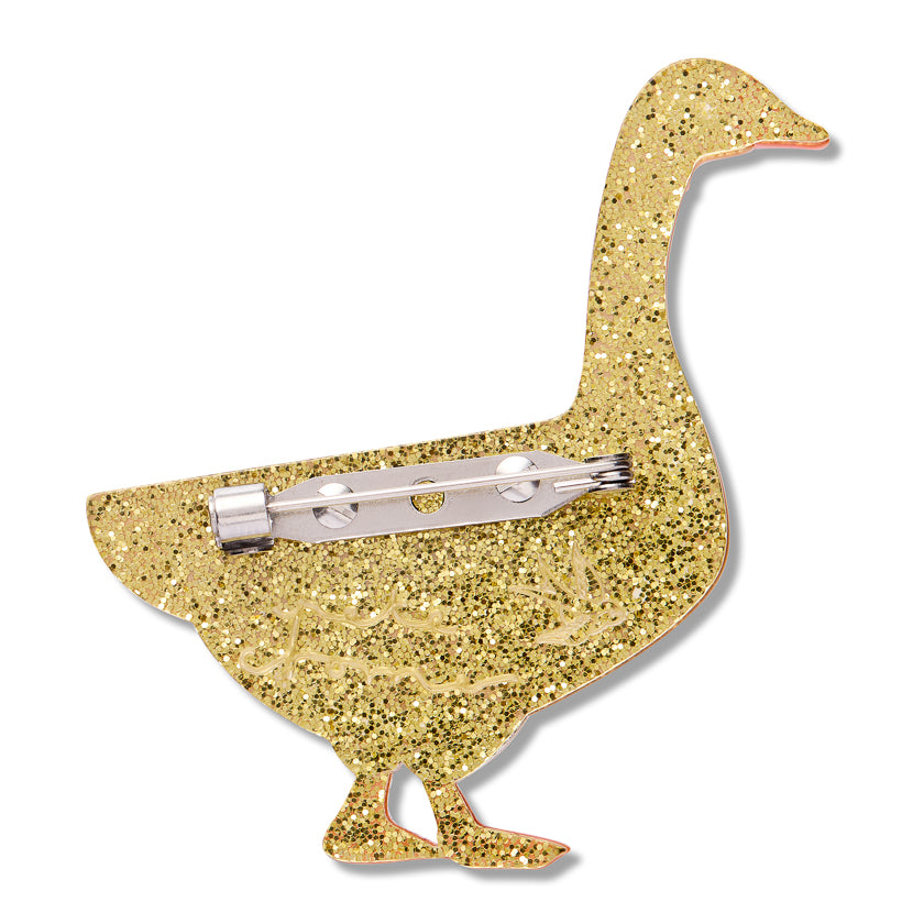Erstwilder x Pete Cromer Solid Investment Golden Goose Brooch ~ Fairy Tales Part 2 Collection ~