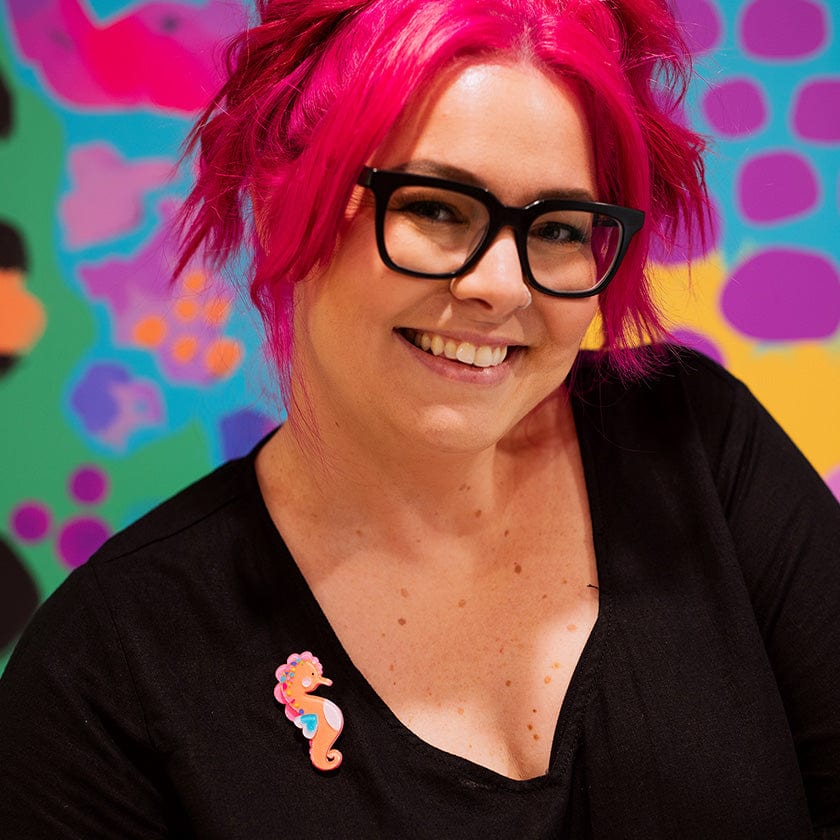 Erstwilder "Stevie the Seahorse" Brooch with Gift Box ~Designed in Melbourne~