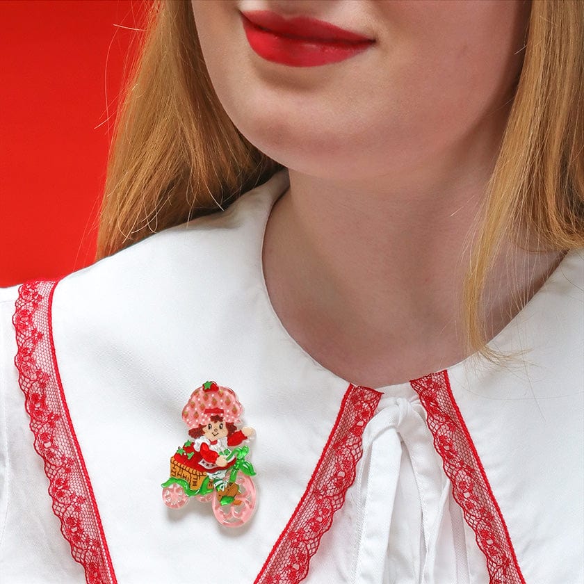 Erstwilder "Strawberry Adventures Await" Brooch with Gift Box ~Designed in Melbourne~